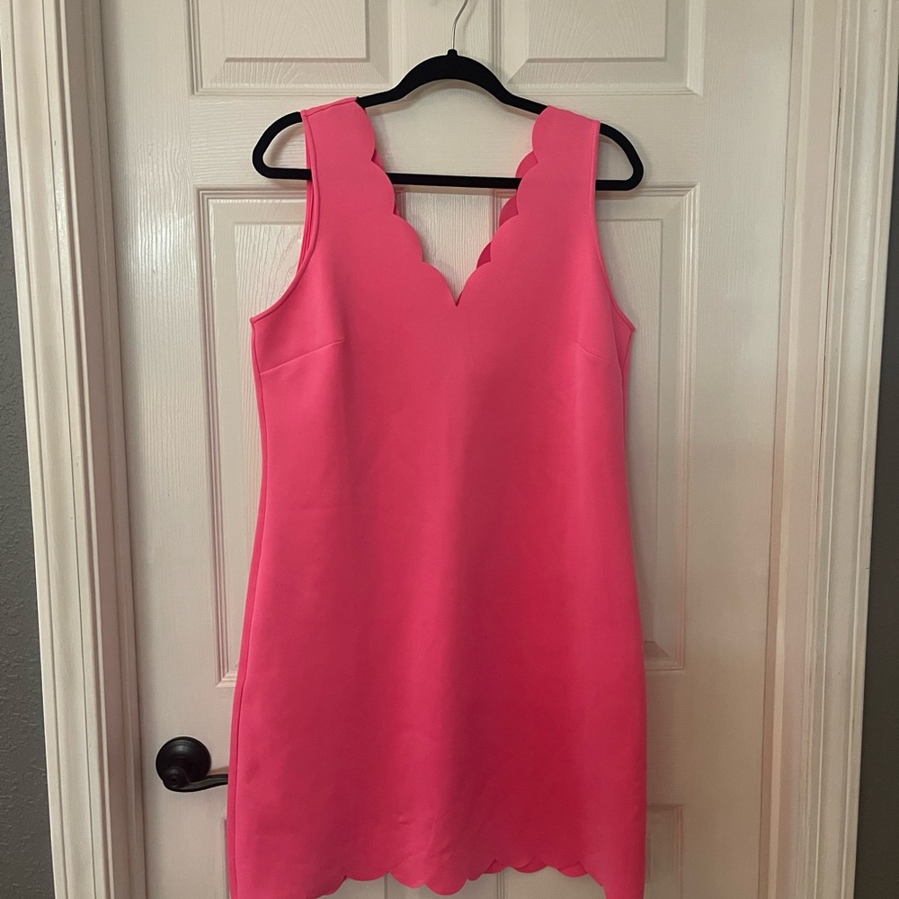 Lilly Pulitzer Bright Pink Dress with Gold Accents